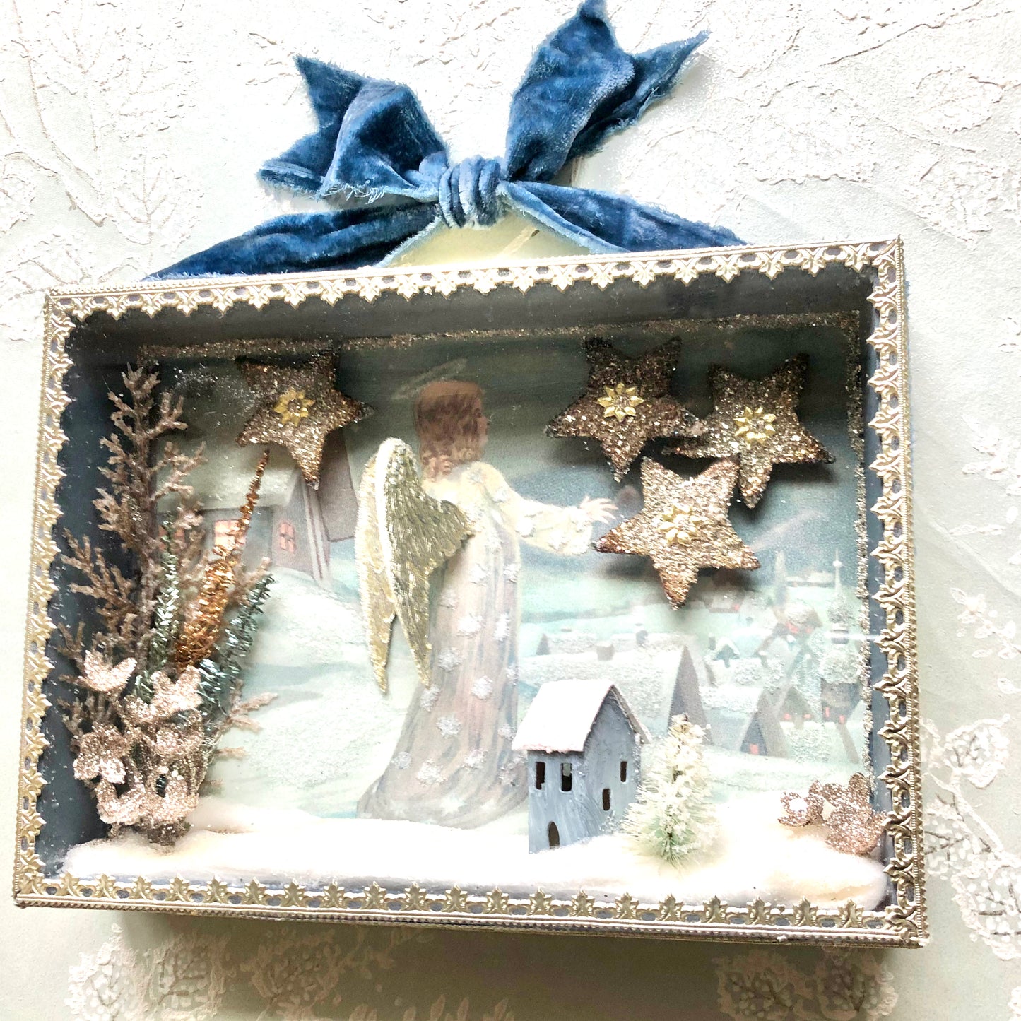 Starry Night Winter Diorama Shadowbox