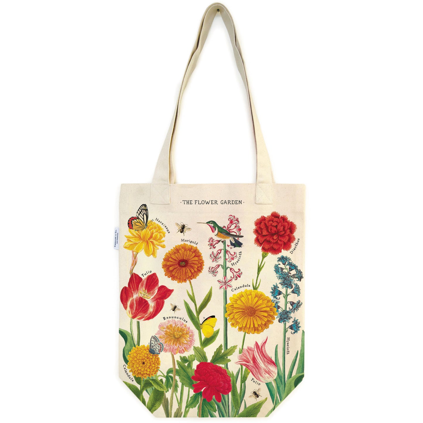 Vintage Flower Garden Canvas Tote