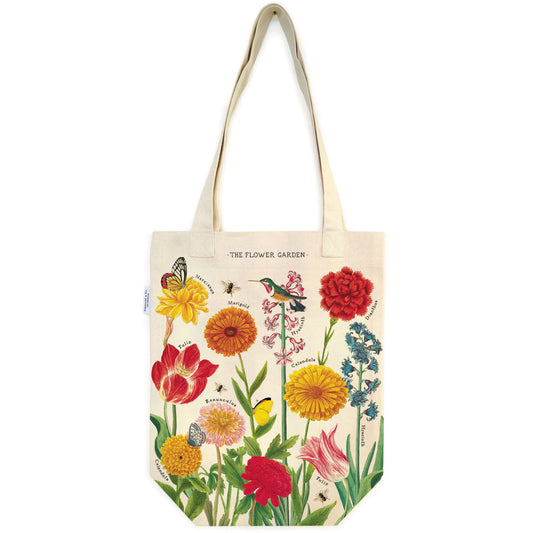 Vintage Flower Garden Canvas Tote