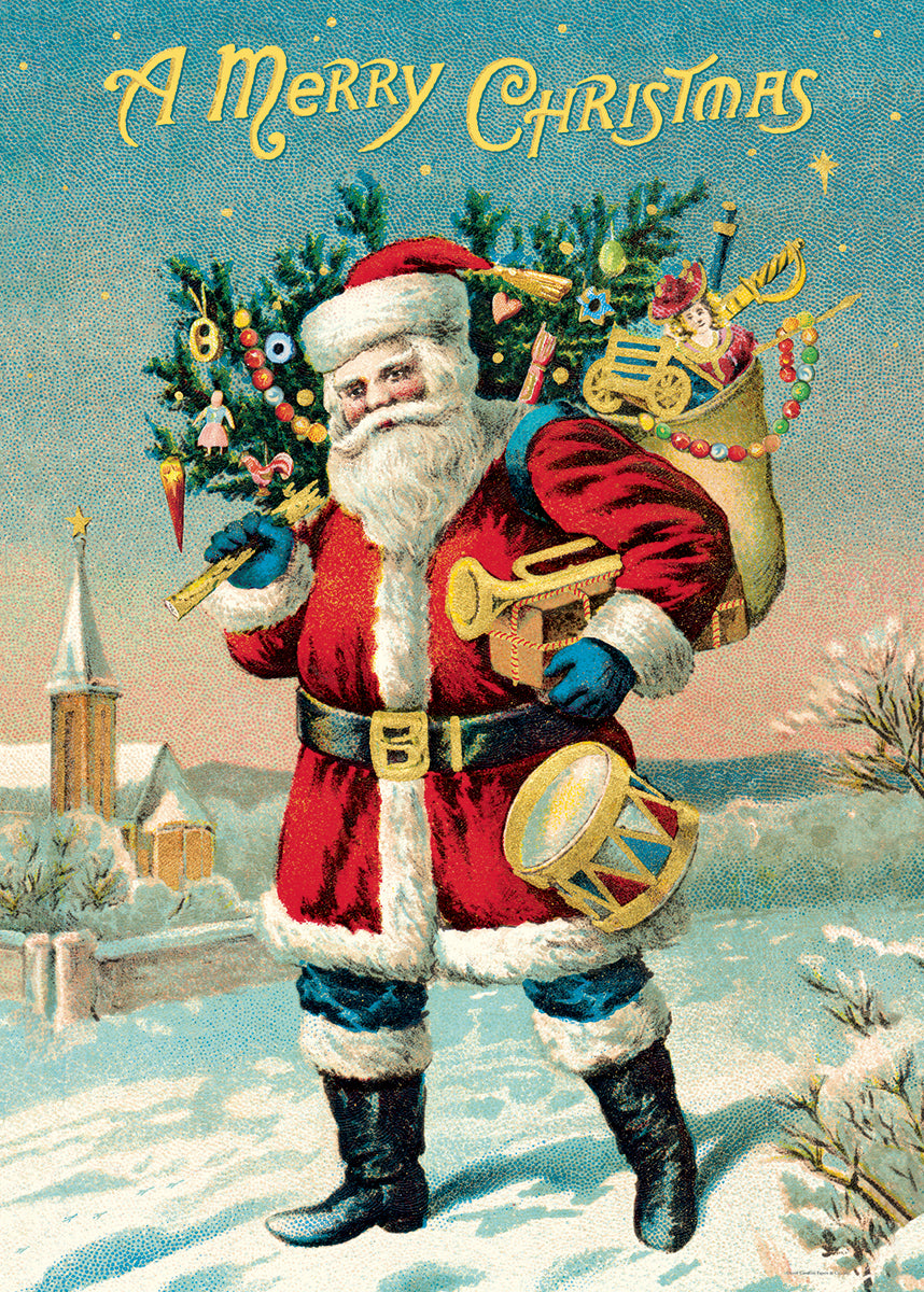 Vintage Santa - Cavallini Wrap & Poster