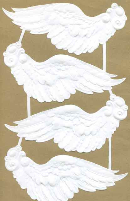 Large White Paper Dresden Angel Wings ~ 4
