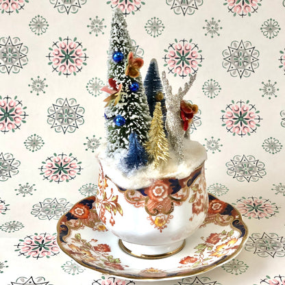 Floral Flourish Winter Teacup - Scene